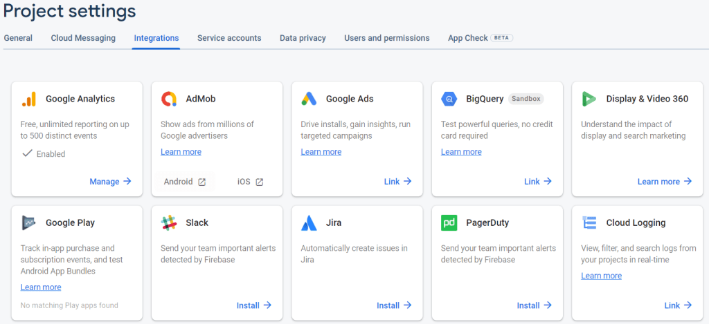 Firebase Webhook Integration - List of few apps for Firebase Integrations